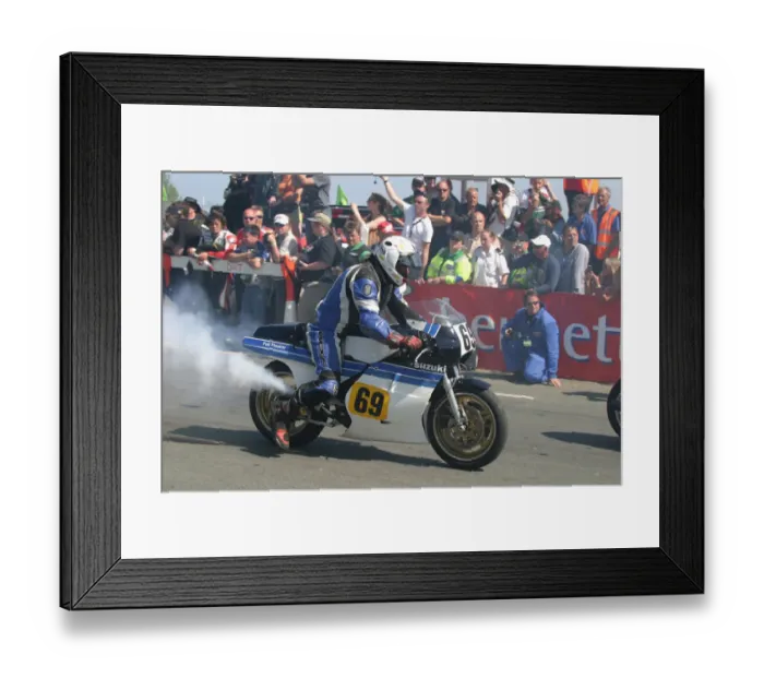 Framed Print : Alan Bud Jackson (Suzuki) 2007 TT Parade Lap