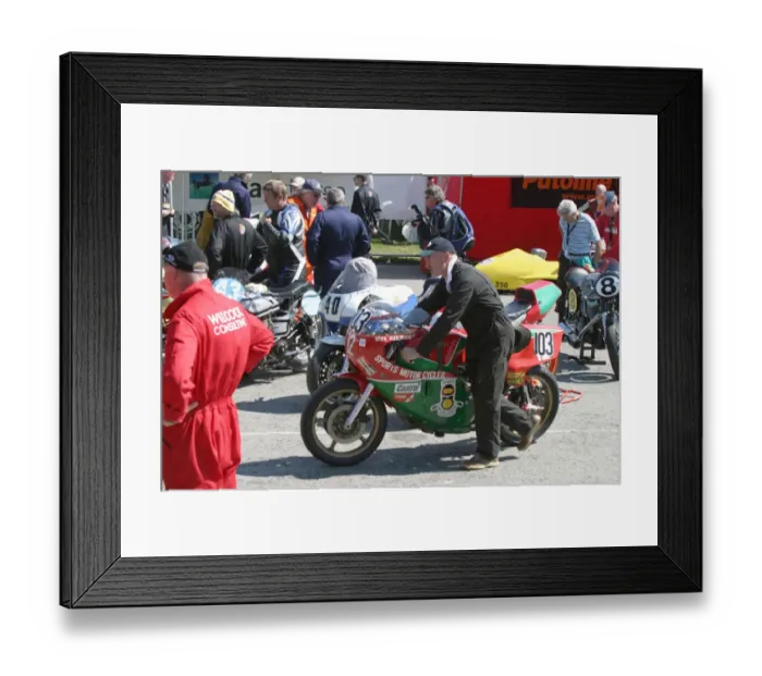 Framed Print : Pat Slinn (Ducati) 2007 TT Parade Lap Framed Print : Pat Slinn (Ducati) 2007 TT Parade Lap