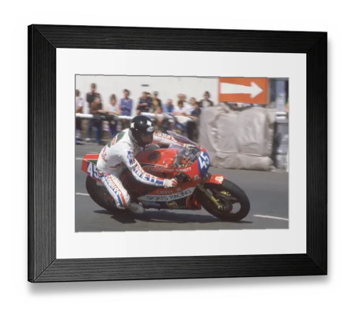 Framed Print : Roger Burnett (Ducati Cagiva) 1984 Formula Two TT Framed Print : Roger Burnett (Ducati Cagiva) 1984 Formula Two TT