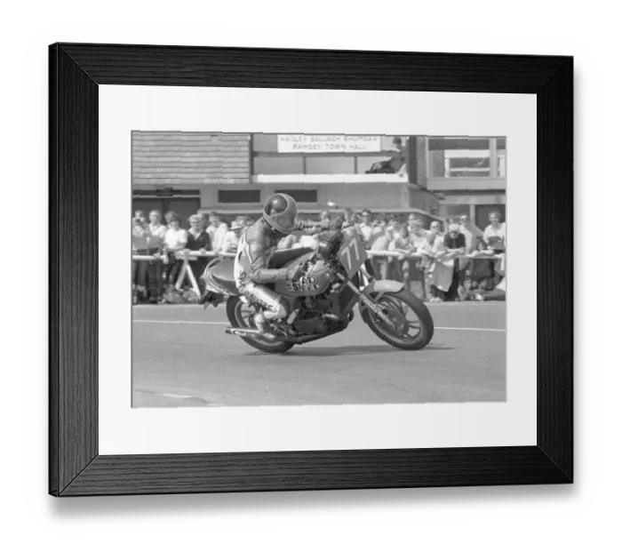 Framed Print : Mick Booys (Yamaha) 1984 Production TT Framed Print : Mick Booys (Yamaha) 1984 Production TT