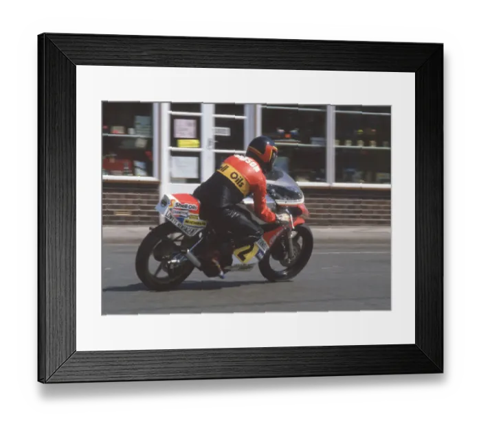 Framed Print : Geoff Johnson (Yamaha) 1984 Senior TT
