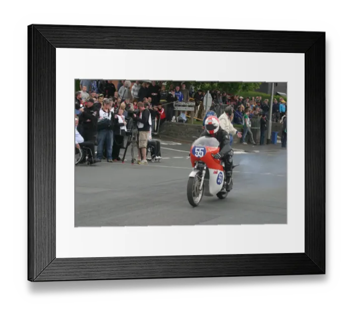 Framed Print : Ian Millard (Jawa) 2010 TT Parade Lap Framed Print : Ian Millard (Jawa) 2010 TT Parade Lap