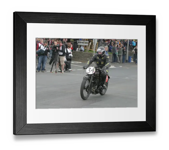 Framed Print : Michael Botting (AJS) 2010 TT Parade Lap Framed Print : Michael Botting (AJS) 2010 TT Parade Lap