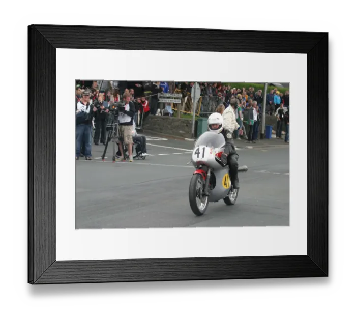 Framed Print : Vin Duckett (Seeley Matchless) 2010 TT Parade Lap Framed Print : Vin Duckett (Seeley Matchless) 2010 TT Parade Lap