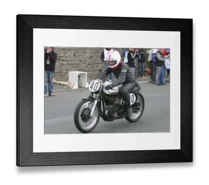 Framed Print : Bob K Dowty (Norton) 2010 TT Parade Lap Framed Print : Bob K Dowty (Norton) 2010 TT Parade Lap