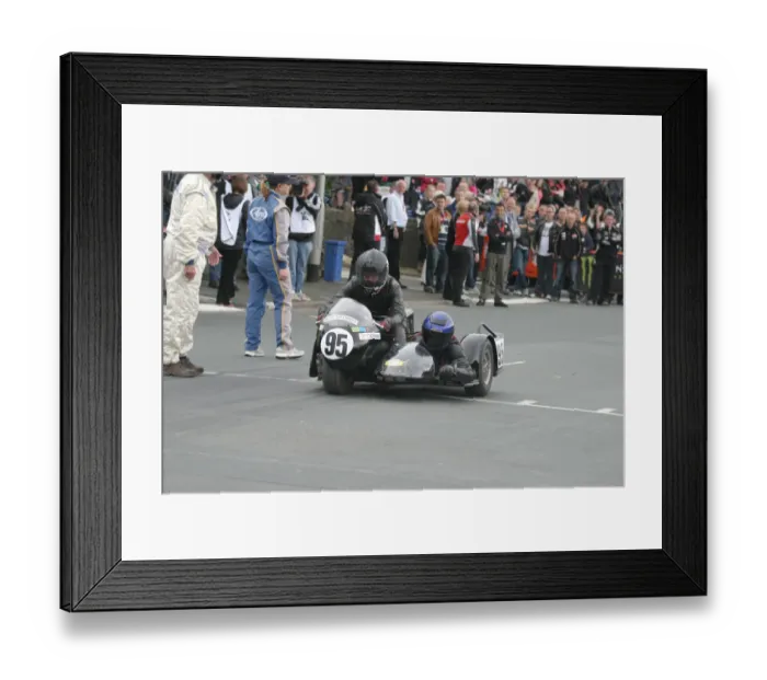 Framed Print : Nigel Smith & Kris Hibberd (BSA Hewitt) 2010 TT Parade Lap Framed Print : Nigel Smith & Kris Hibberd (BSA Hewitt) 2010 TT Parade Lap