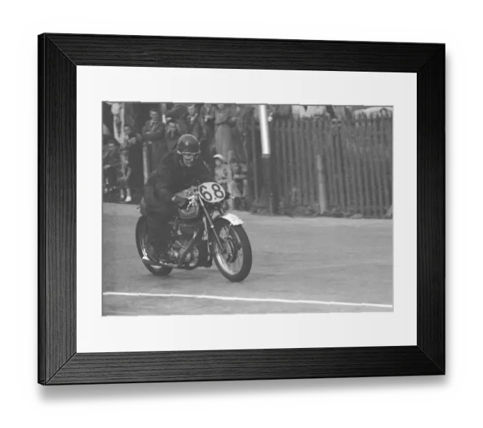Framed Print : Vincent Reilly (BSA) 1957 Junior Newcomers Manx Grand Prix Framed Print : Vincent Reilly (BSA) 1957 Junior Newcomers Manx Grand Prix