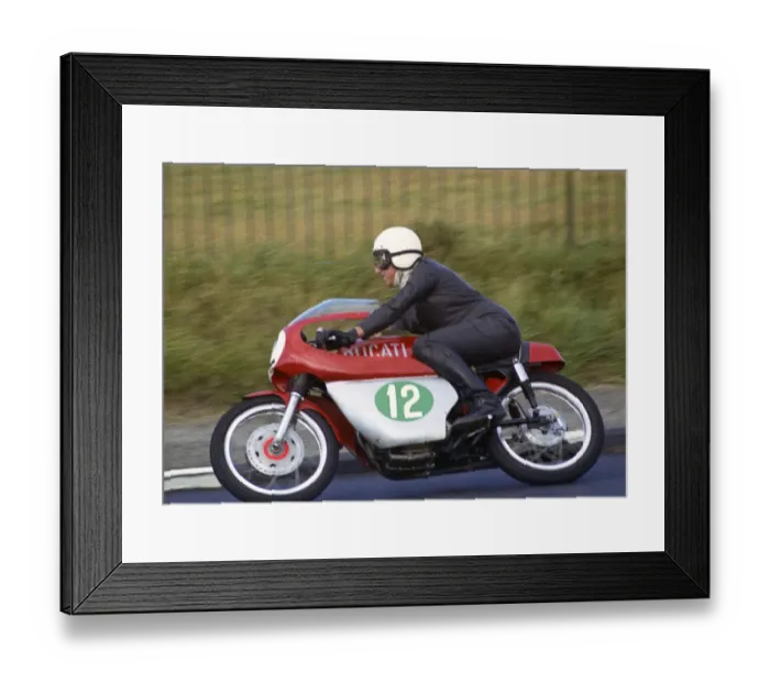 Framed Print : Alan Rawlinson (Ducati) 1970 Lightweight Manx Grand Prix Framed Print : Alan Rawlinson (Ducati) 1970 Lightweight Manx Grand Prix