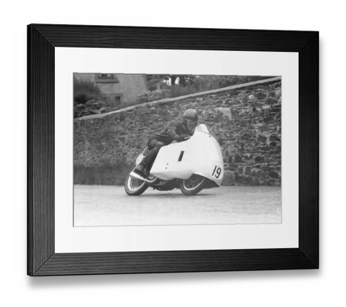 Framed Print : Ben Denton (Norton) 1957 Junior TT Framed Print : Ben Denton (Norton) 1957 Junior TT