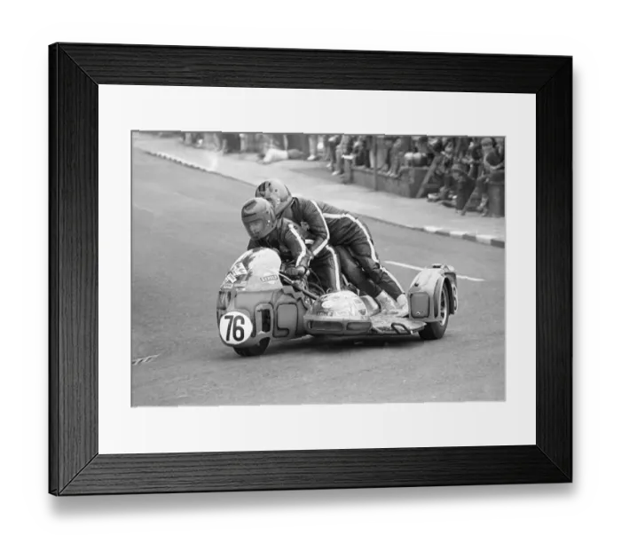Framed Print : Joseph Rocheleau & Alma Rocheleau (MGF BSA) 1974 750 Sidecar TT Framed Print : Joseph Rocheleau & Alma Rocheleau (MGF BSA) 1974 750 Sidecar TT