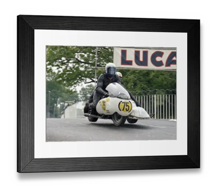 Framed Print : Artie Oates & Edda Oates (SG BSA) 1974 Sidecar 750 TT Framed Print : Artie Oates & Edda Oates (SG BSA) 1974 Sidecar 750 TT