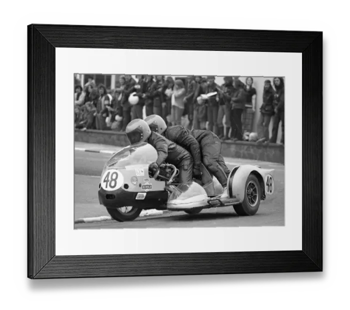 Framed Print : Joe Coxon & R Kissell (Triumph) 1974 750 Sidecar TT Framed Print : Joe Coxon & R Kissell (Triumph) 1974 750 Sidecar TT