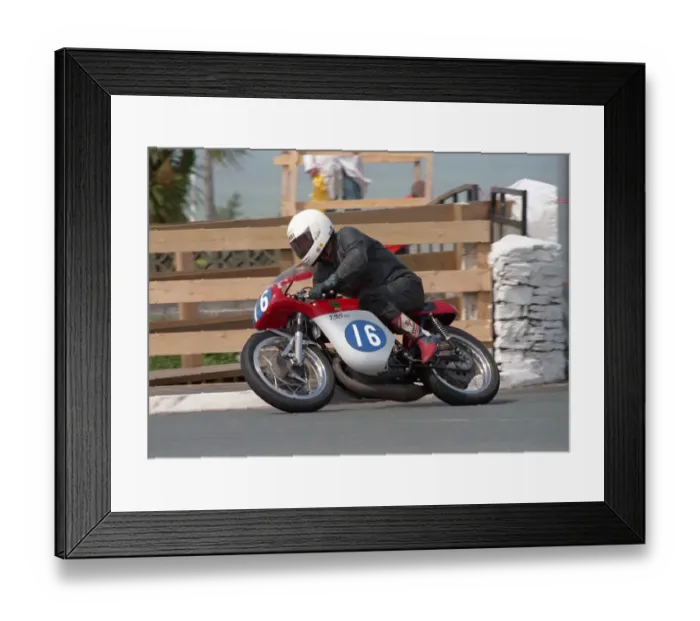 Framed Print : Harold Bromiley (Bultaco) 2002 Pre-TT Classic Framed Print : Harold Bromiley (Bultaco) 2002 Pre-TT Classic