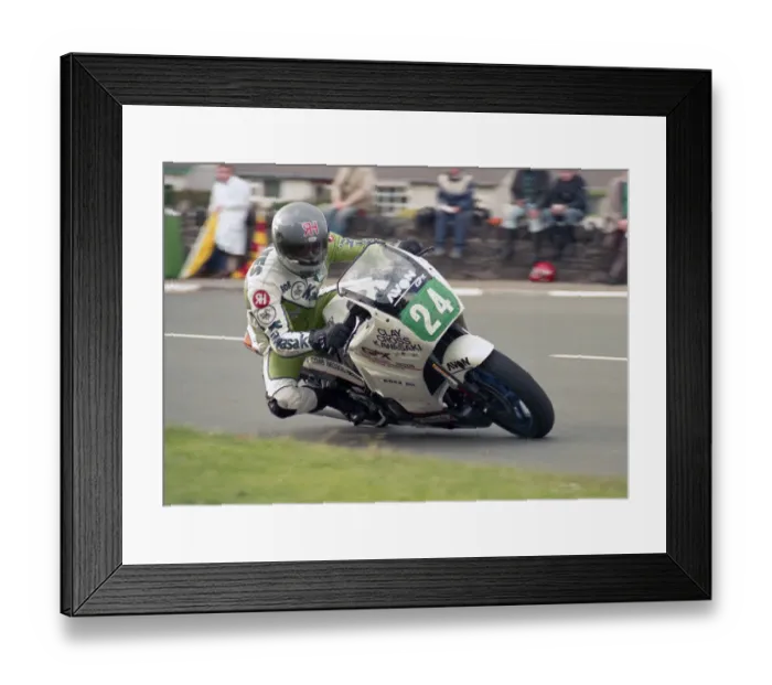 Framed Print : Rob Haynes (Kawasaki) 1988 Production C TT