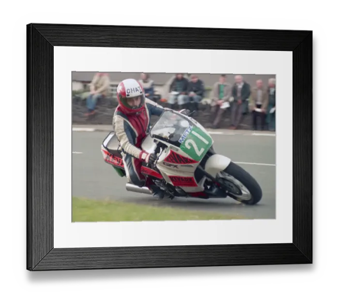 Framed Print : Derek Chatterton (Honda) 1988 Production C TT Framed Print : Derek Chatterton (Honda) 1988 Production C TT
