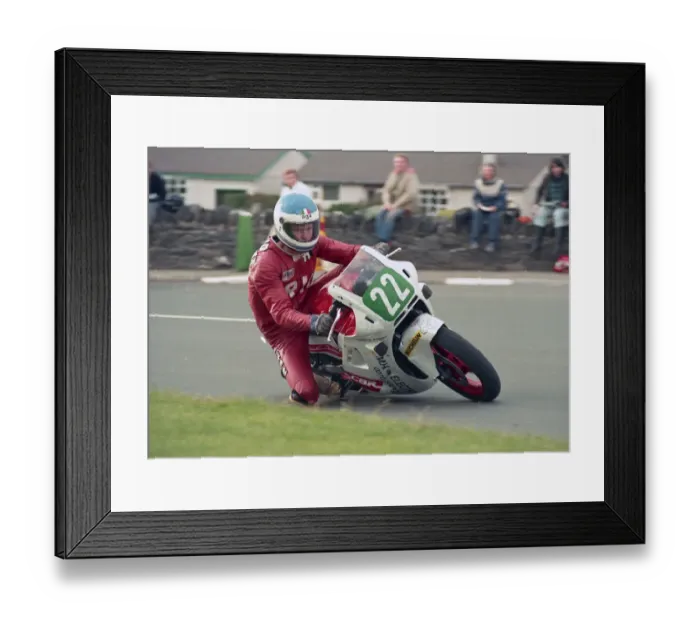 Framed Print : David Griffith (Honda) 1988 Production C TT