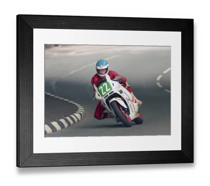 Framed Print : David Griffith (Honda) 1988 Production C TT