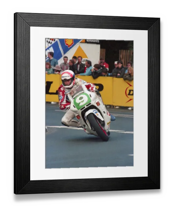 Framed Print : Roger Burnett (Honda) 1988 Production C TT Framed Print : Roger Burnett (Honda) 1988 Production C TT