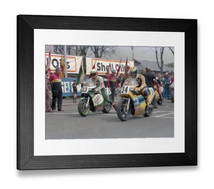 Framed Print : Chris Martin (Suzuki) and Mario Rubatto (Suzuki) 1986 Formula One TT Framed Print : Chris Martin (Suzuki) and Mario Rubatto (Suzuki) 1986 Formula One TT