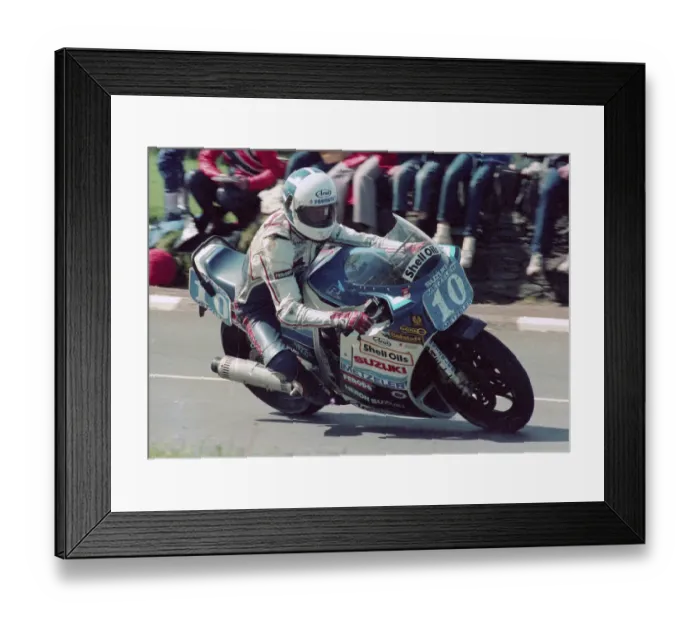 Framed Print : Phil Mellor (Suzuki) 1986 Production B TT Framed Print : Phil Mellor (Suzuki) 1986 Production B TT