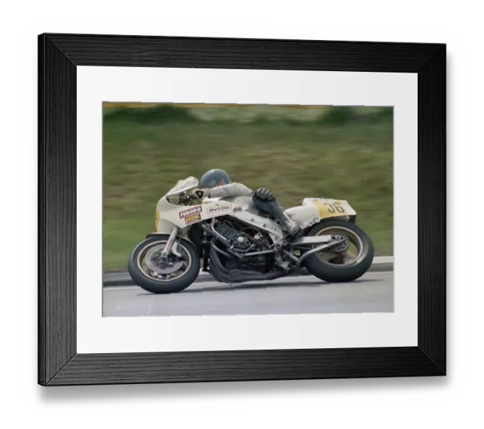 Framed Print : Tony Moran (Yamaha) 1986 Senior TT