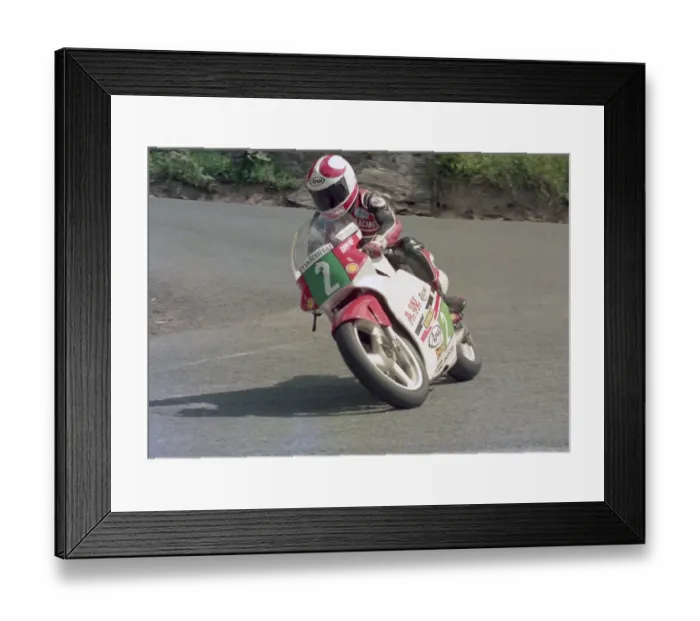 Framed Print : Brian Reid (Kimoco) 1986 Junior TT Framed Print : Brian Reid (Kimoco) 1986 Junior TT