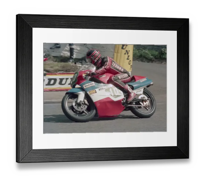Framed Print : John Weeden (Armstrong) 1986 Junior TT Framed Print : John Weeden (Armstrong) 1986 Junior TT