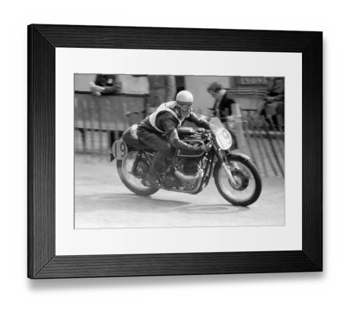Framed Print : Len Lewis (Matchless) 1957 Senior Newcomers Manx Grand Prix Framed Print : Len Lewis (Matchless) 1957 Senior Newcomers Manx Grand Prix