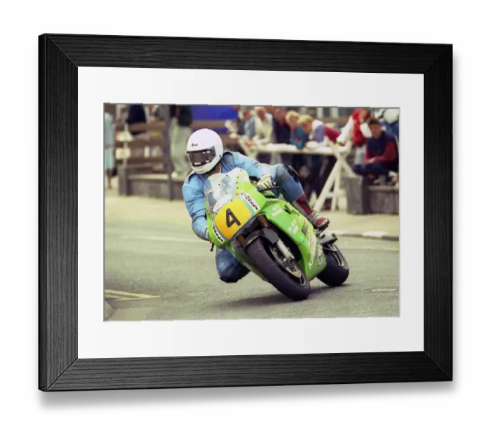 Framed Print : Tim Leech (Maxton Kawasaki) 1993 Senior Manx Grand Prix Framed Print : Tim Leech (Maxton Kawasaki) 1993 Senior Manx Grand Prix