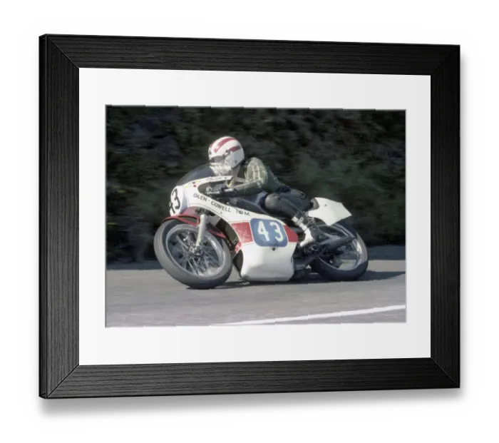 Framed Print : Con Law (Glen Cowell Yamaha) 1979 Junior Manx Grand Prix Framed Print : Con Law (Glen Cowell Yamaha) 1979 Junior Manx Grand Prix