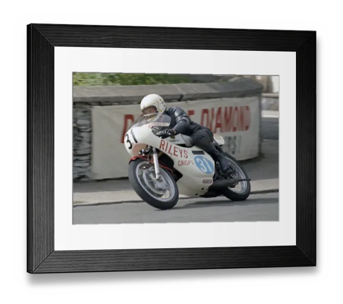 Framed Print : Rick Burrows (Yamaha) 1974 Junior Manx Grand Prix Framed Print : Rick Burrows (Yamaha) 1974 Junior Manx Grand Prix