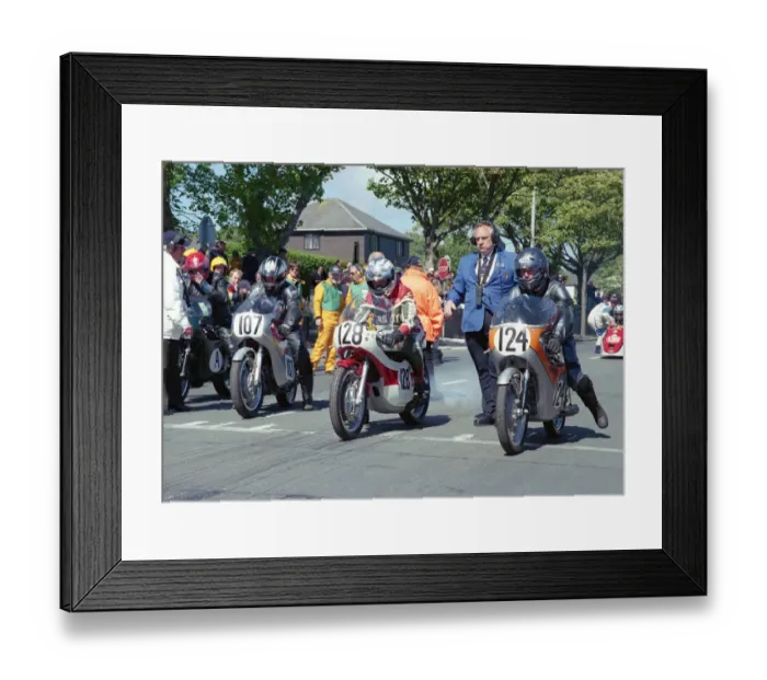 Framed Print : Thomas Craig (Honda) Roger Cope (Yamaha) and Sam Dempster (Yamaha) 2002 TT Parade Lap Framed Print : Thomas Craig (Honda) Roger Cope (Yamaha) and Sam Dempster (Yamaha) 2002 TT Parade Lap