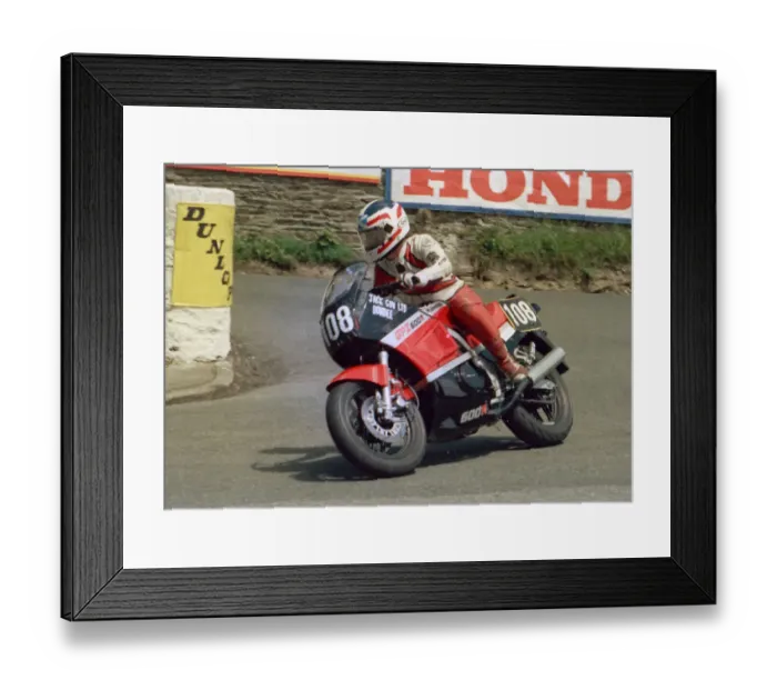 Framed Print : Charlie Wright (Kawasaki) 1986 Formula Two TT