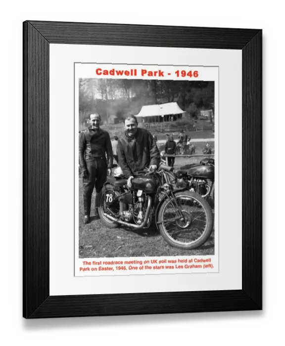 Framed Print : Les Graham (OK Supreme) 1946 Cadwell Park