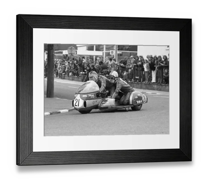 Framed Print : John Barker & Chris Emmins (BSA) 1974 750 Sidecar TT Framed Print : John Barker & Chris Emmins (BSA) 1974 750 Sidecar TT