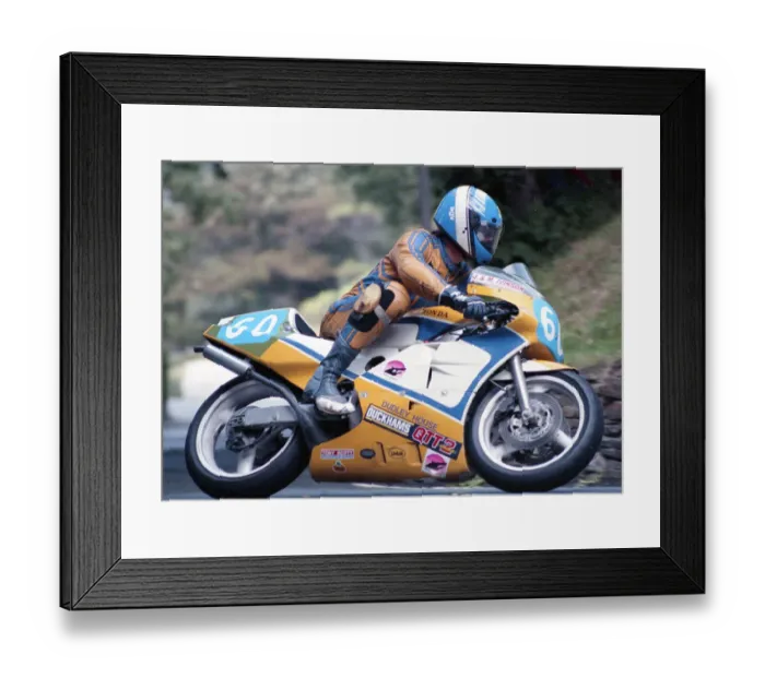 Framed Print : Kevin Strowger (Yamaha) 1990 Junior Manx Grand Prix Framed Print : Kevin Strowger (Yamaha) 1990 Junior Manx Grand Prix