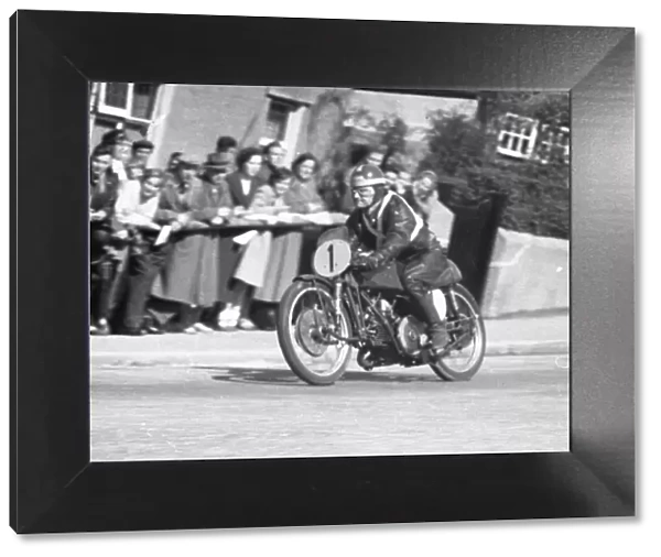 Geoff Little (Guzzi) 1956 Senior Manx Grand Prix