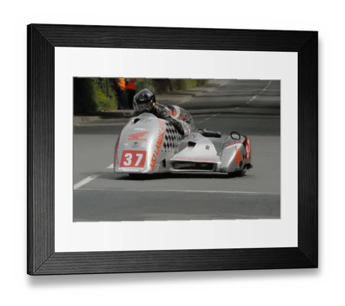 Framed Print : David Kimberley & Paul Lowther (Ireson Honda) 2009 Sidecar TT Framed Print : David Kimberley & Paul Lowther (Ireson Honda) 2009 Sidecar TT