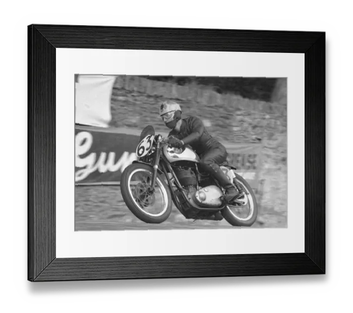 Framed Print : John Newall (BSA) 1957 Senior Manx Grand Prix Framed Print : John Newall (BSA) 1957 Senior Manx Grand Prix
