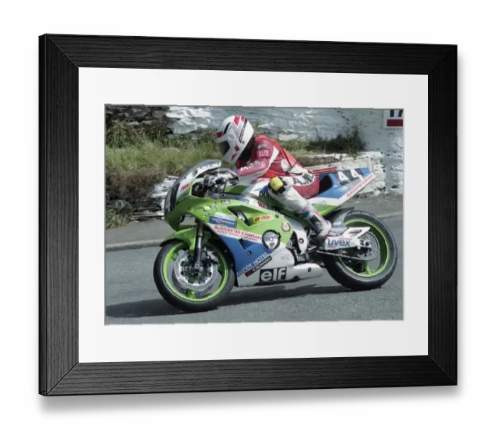 Framed Print : Francesco Giordano (Kawasaki) 1993 Supersport 400 TT Framed Print : Francesco Giordano (Kawasaki) 1993 Supersport 400 TT