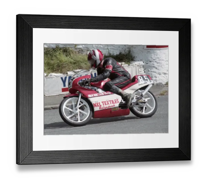 Framed Print : Jimmy Rodgers (Honda) 1993 Ultra Lightweight TT