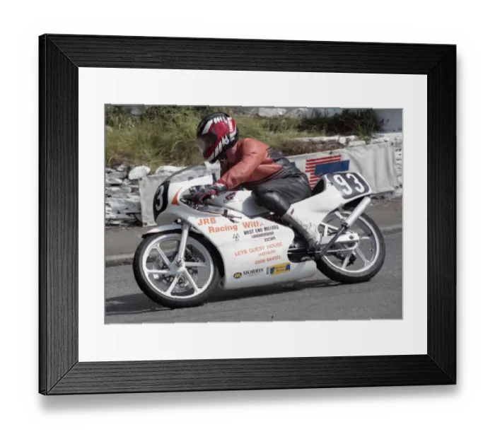 Framed Print : John Baker (Honda) 1993 Ultra Lightweight TT