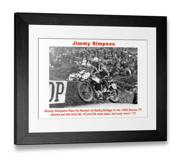 Framed Print : EX TT 1930 Simpson