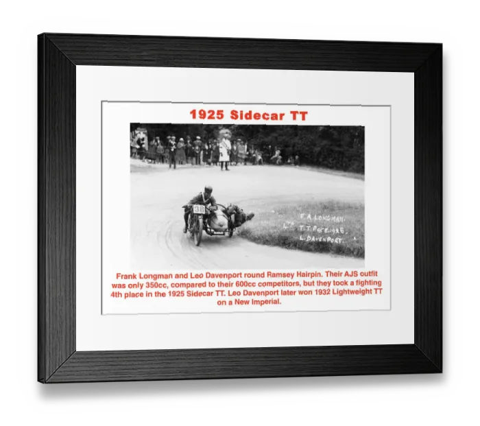Framed Print : EX TT 1925 Sidecar Framed Print : EX TT 1925 Sidecar