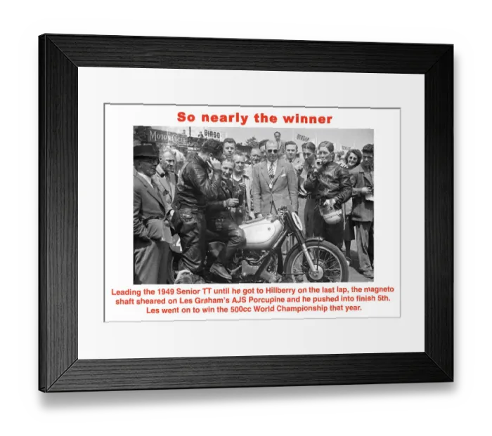 Framed Print : EX TT 1949 Graham