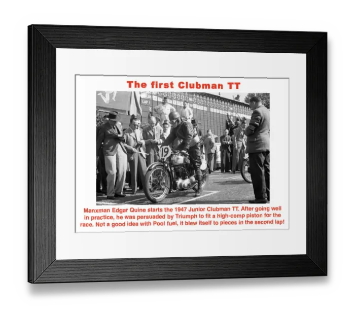 Framed Print : EX TT 1947 Quine