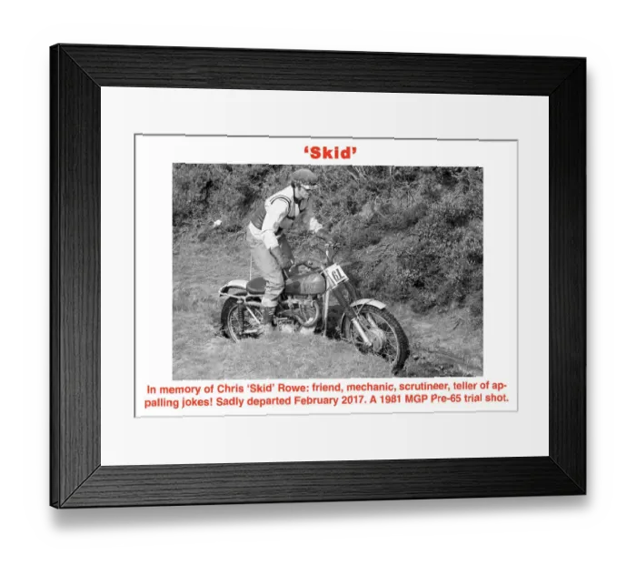 Framed Print : EX trials 1981 Skid Framed Print : EX trials 1981 Skid