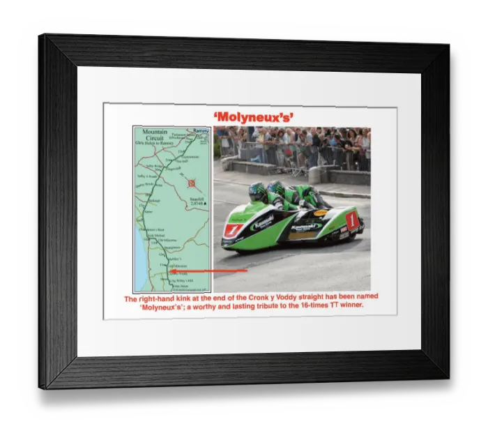 Framed Print : EX TT Molyneuxs corner Framed Print : EX TT Molyneuxs corner