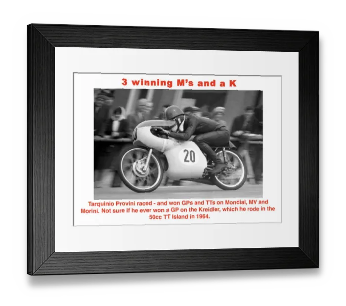Framed Print : EX TT 1964 Provini