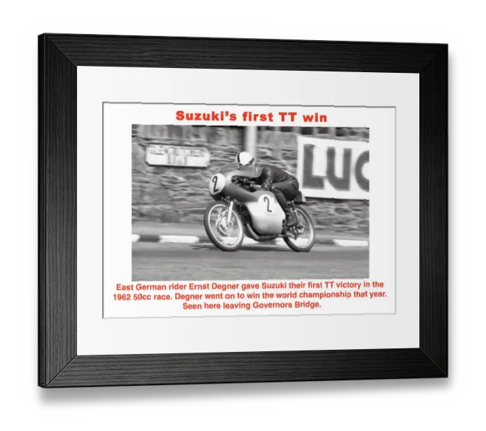 Framed Print : EX TT 1962 Degner Framed Print : EX TT 1962 Degner